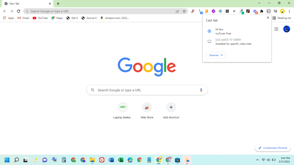 Using Google Chrome to Cast Zoom to TV